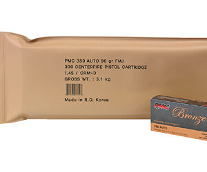 PMC Bronze Handgun Ammunition Battle Pack .380 ACP 90 gr. FMJ 920 fps 6-50/ct Boxes