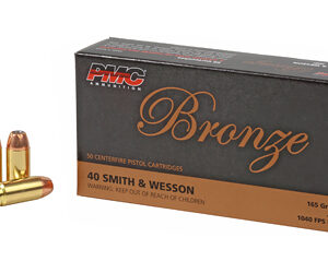 PMC Bronze Handgun Ammunition .40 S&W 165 gr JHP 1040 fps 50/ct