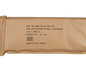 PMC Handgun Ammunition Battle Pack .40 S&W 165 gr FMJ 989 fps 300/ct