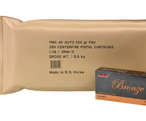 PMC Bronze Handgun Ammunition Battle Pack .45 ACP 230 gr FMJ 830 fps 250/ct (5-50/ct Boxes)