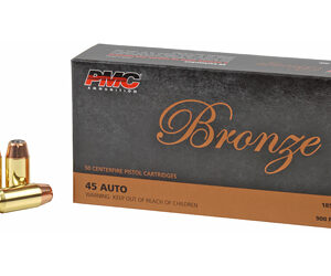 PMC Bronze Handgun Ammunition .45 ACP 185 gr JHP 900 fps 50/ct