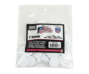 Pro-Shot 1" Round 100% Cotton Patches 300/ct