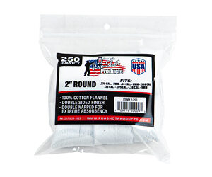 Pro-Shot 2" Round 100% Cotton Patches 250/ct