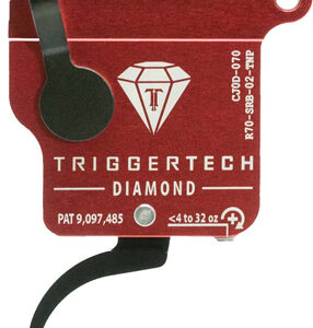 TriggerTech Rem Clone (NO BOLT STOP) Black Diamond Pro Trigger Single Stage Adjustable Black/Red