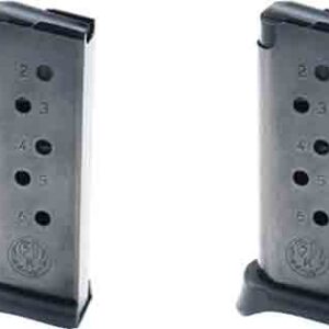 Ruger Handgun Magazine for LCP Black .380 Auto 6/rd 2/pk