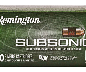 Remington Subsonic Rimfire Ammunition .22 LR 40gr HP 1050 fps 50/ct