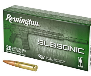 Remington Subsonic Rifle Ammunition .300 AAC Blackout 220gr OTFB 940 fps 20/ct