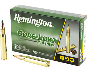 Remington Core-Lokt Tipped Rifle Ammunition .30-06 Sprg 180gr PT 2745 fps 20/ct