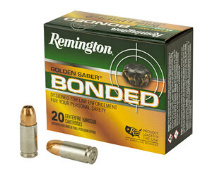 Remington Golden Saber Bonded Handgun Ammunition 9mm Luger +P 124 gr JHP 1125 fps 20/ct