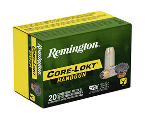 Remington Core-Lokt Handgun Ammunition 10mm Auto 200gr SJHP 1100 fps 20/ct