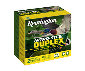 Remington Nitro-Steel Duplex Shotshells 12ga 3" 1-1/4oz 1450 fps #BB(x4) Shot 25/ct