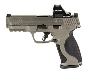 Smith & Wesson M&P9 M2.0 Handgun 9mm Luger 17rd Magazines (2) 4.25" Barrel Silver Metal with Black Grips and Holosun HS407C X2 Red Dot