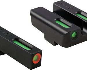 Truglo TFX Pro Tritium/Fiber-Optic Day/Night Sights Fit Glock 17 17L 19 23 24 26 27 33 34 35 38 39 45 - Orange Outline Front/Rear Green