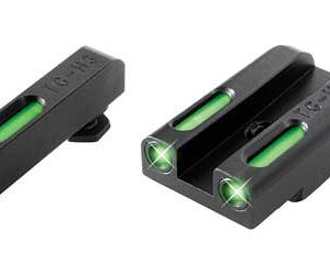 Truglo TFX Tritium/Fiber Optic Day/Night Sights Fits Glock 42 43 43x 48 White Outline Front/Green Rear