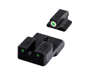 Truglo Tritium Pro Night Sights Fit Kimber 1911 models with FIXED REAR SIGHT - White Outline Front/Rear Green