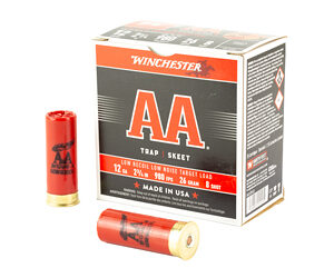 Winchester AA Target 12 ga 2-3/4" 2-1/2 dr 9/10 oz #8  - 25/ct