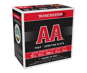 Winchester AA Target 12 ga 2-3/4"  1-1/8 oz #8 1250 fps - 25/ct
