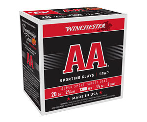 Winchester AA Super Sport 20 ga 2-3/4"  7/8 oz #8 1300 fps - 25/ct