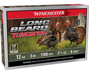 Winchester Long Beard Tungsten Shotshell 12ga 3" 2-1/4oz 1100 fps #8 5/ct