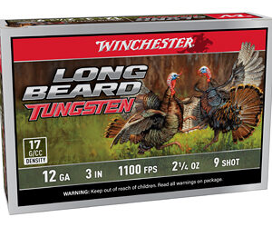 Winchester Long Beard Tungsten Shotshell 12ga 3" 2-1/4oz 1100 fps #9 5/ct