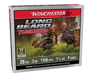 Winchester Long Beard Tungsten Shotshell 28ga 3" 1-1/2oz 1150 fps #9 5/ct