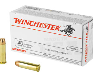 Winchester USA Handgun Ammunition .38 Spl 130 gr FMJ 50/ct