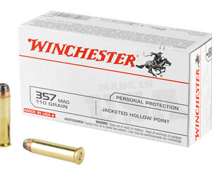 Winchester USA Handgun Ammunition .357 Mag 110 gr JHP 50/ct