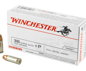 Winchester USA Handgun Ammunition .38 Super (+P) 130 gr FMJ 50/ct
