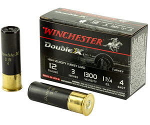 Winchester Double X Turkey Load Shotshells 12 ga 3" MAX 1-3/4 oz #4 1300 fps 10/ct