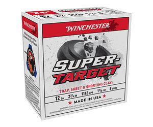 Winchester Super-Target Shotshells 12 ga 2-3/4" 1-1/8 oz #8 25/ct
