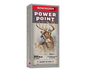Winchester Power Point Rifle Ammunition .300 Blackout 150 gr. JSP 1890 fps 20/ct