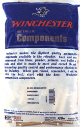 Winchester Unprimed Brass Rifle Cartridge Cases 100/ct .22-250 Rem