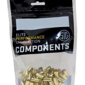 Sig Sauer Unprimed Brass Handgun Cartridge Cases 9mm Luger 100/ct