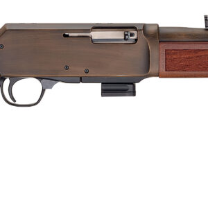 Henry Homesteader M-LOK Brushed Bronze Rifle 9mm Luger 10rd Magazine(1) 16.37" Threaded Barrel Walnut Glock Magazine Well