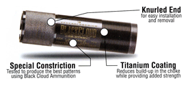 Carlson's Black Cloud Waterfowl Mid Range Choke Tube for 12 ga Browning .720
