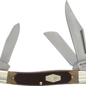 Old Timer Senior Folding Knife 3" Clip Point Blade 3 Blades