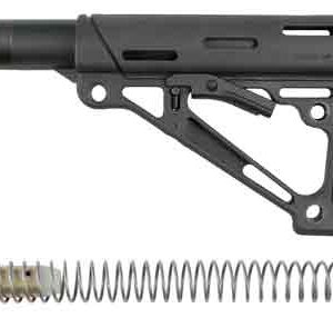 Hogue AR-15/M-16 OM Collapsible Buttstock Assembly with Buffer Tube and Hardware-Black Rubber