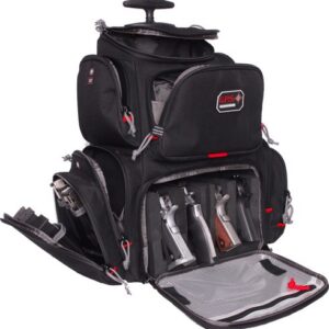 G-Outdoors Rolling Handgunner Backpack with 4 Handgun Cradle-Black