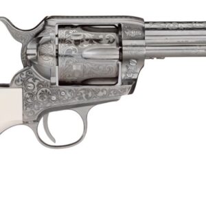 Taylor's 1873 Outlaw Legacy Handgun .45 Colt 6rd Capacity 4.75" Barrel Engraved Nickel with White