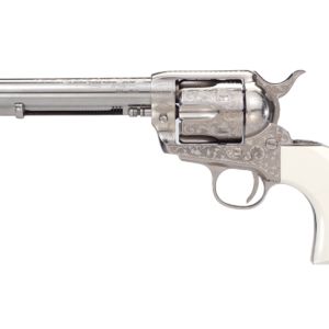 Taylor's 1873 Outlaw Legacy Handgun .45 Colt 6rd Capacity 5.5" Barrel Engraved Nickel with White