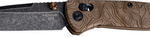 Hogue Mysto Folder Knife 3-2/5 Drop Point Blade Earth Brown