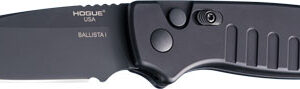 Hogue Ballista I Automatic Folder Knife 3 1/2" Drop Point Blade Black