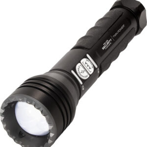Police Security Flashlight Twin Power Long Throw LED Flashlight 450 Lumens Black