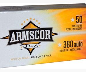 Armscor Handgun Ammunition .380 ACP 95 gr FMJ 920 fps 50/ct