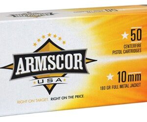 Armscor Handgun Ammunition 10mm 180gr FMJ 1008 fps 50/ct