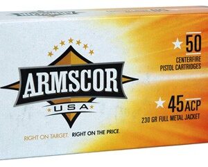 Armscor Handgun Ammunition .45 ACP 230 gr FMJ 849 fps 50/ct