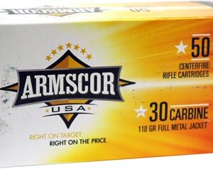 Armscor Rifle Ammunition .30 Carbine 110 gr FMJ 1915 fps 50/ct