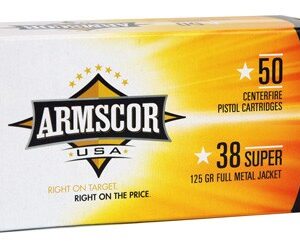Armscor Handgun Ammunition .38 Super 125 gr FMJ 1008 fps 50/ct