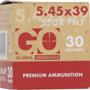 Global Ordnance Rifle Ammunition 5.45x39mm 55gr FMJ 2854 fps 30/ct