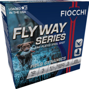 Fiocchi Flyway Steel Shotshells 12ga 3" 1-1/5oz 1550fps #3 25/ct